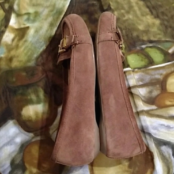 MICHAEL MICHAEL KORS Classic Buckle Suede Signature Flats Size 6.5-RARE - Picture 5 of 8